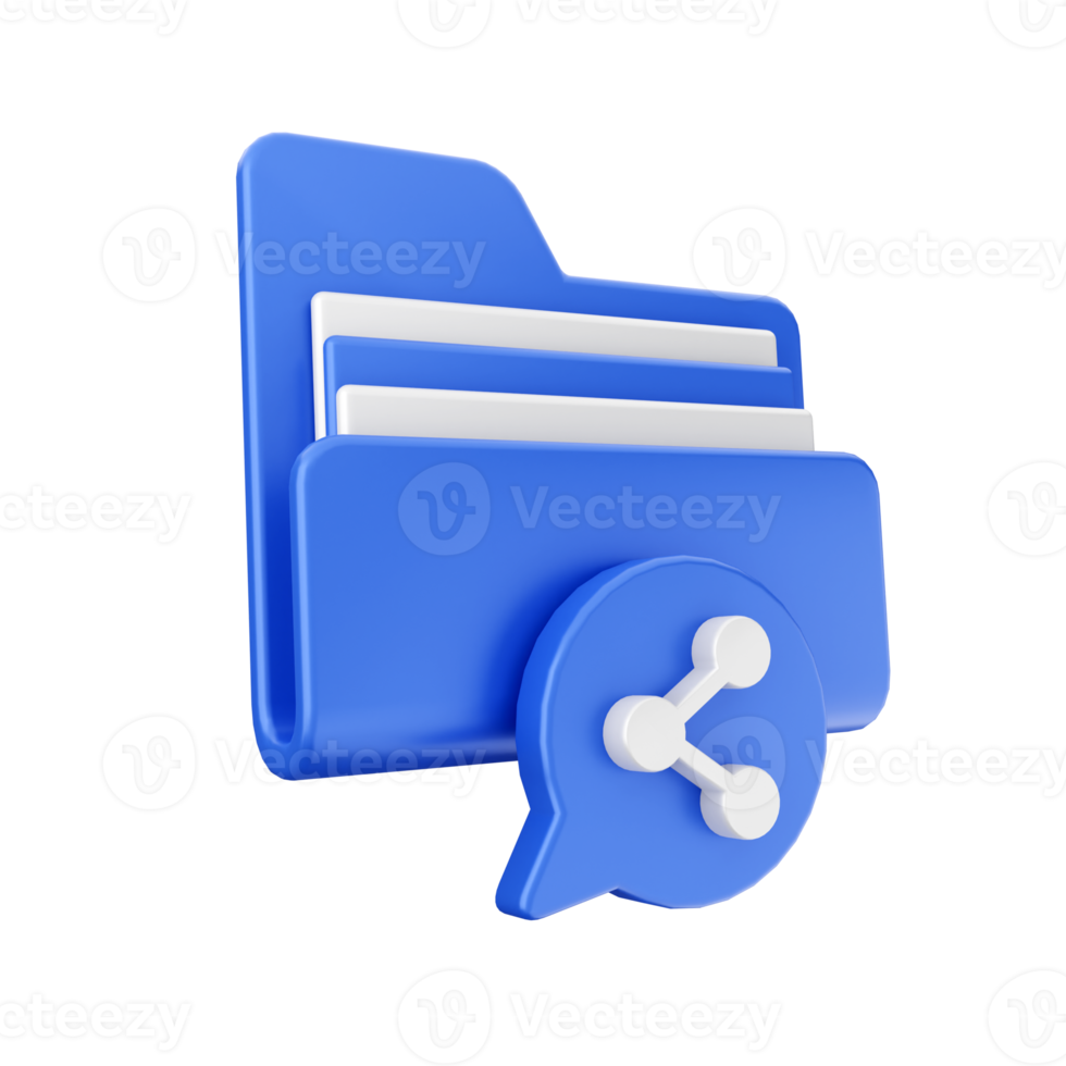 3d folder icon file illustration png