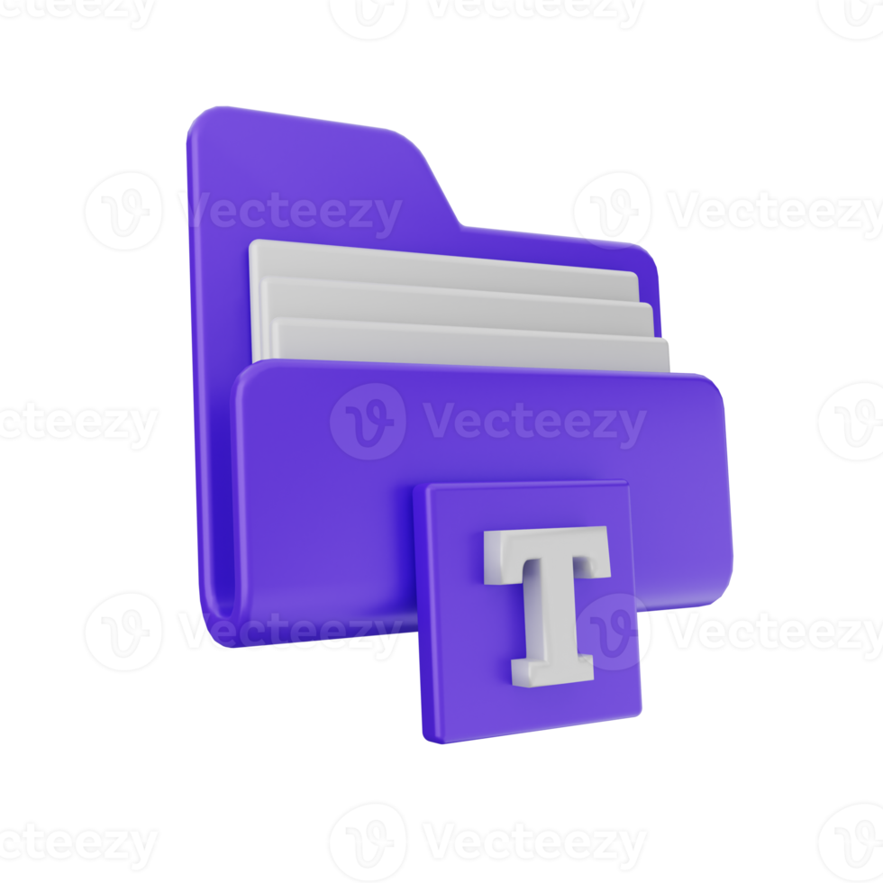 3d folder icon file illustration png