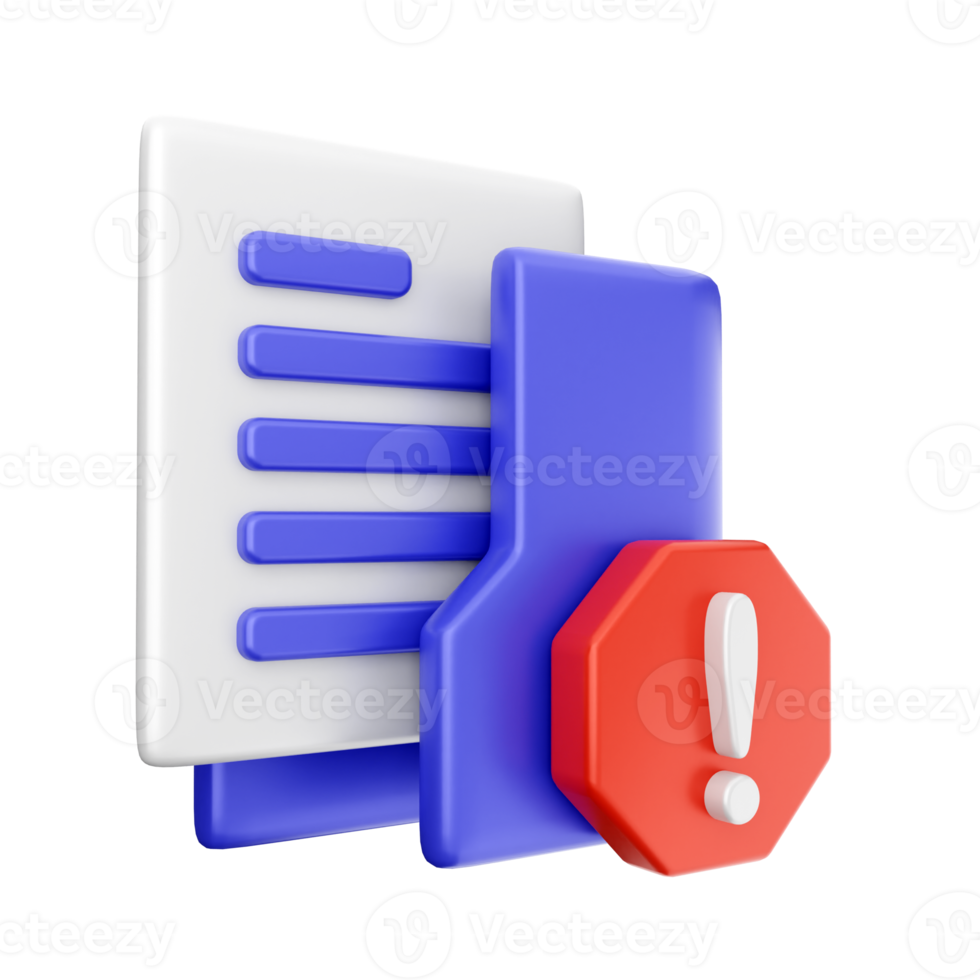 3d folder icon illustration png