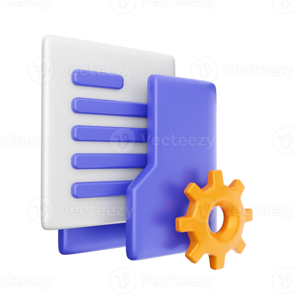 3d folder icon illustration png