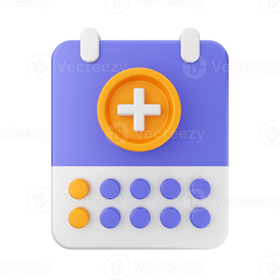 3d calendar icon illustration png