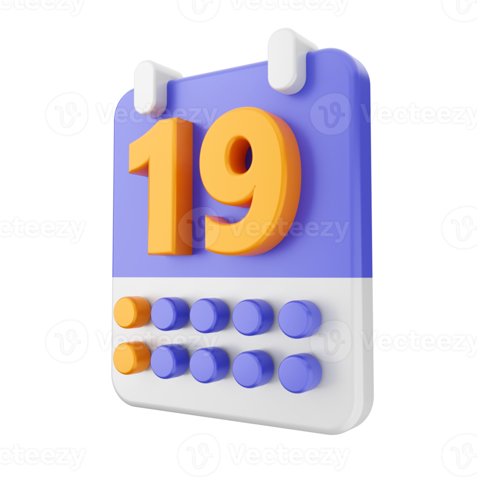 3d calendrier icône illustration png