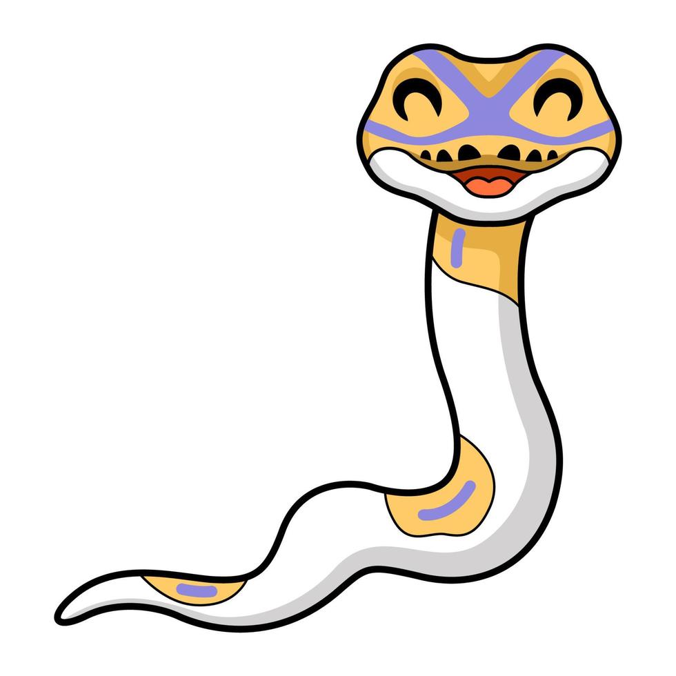 Cute banana pied ball python cartoon vector