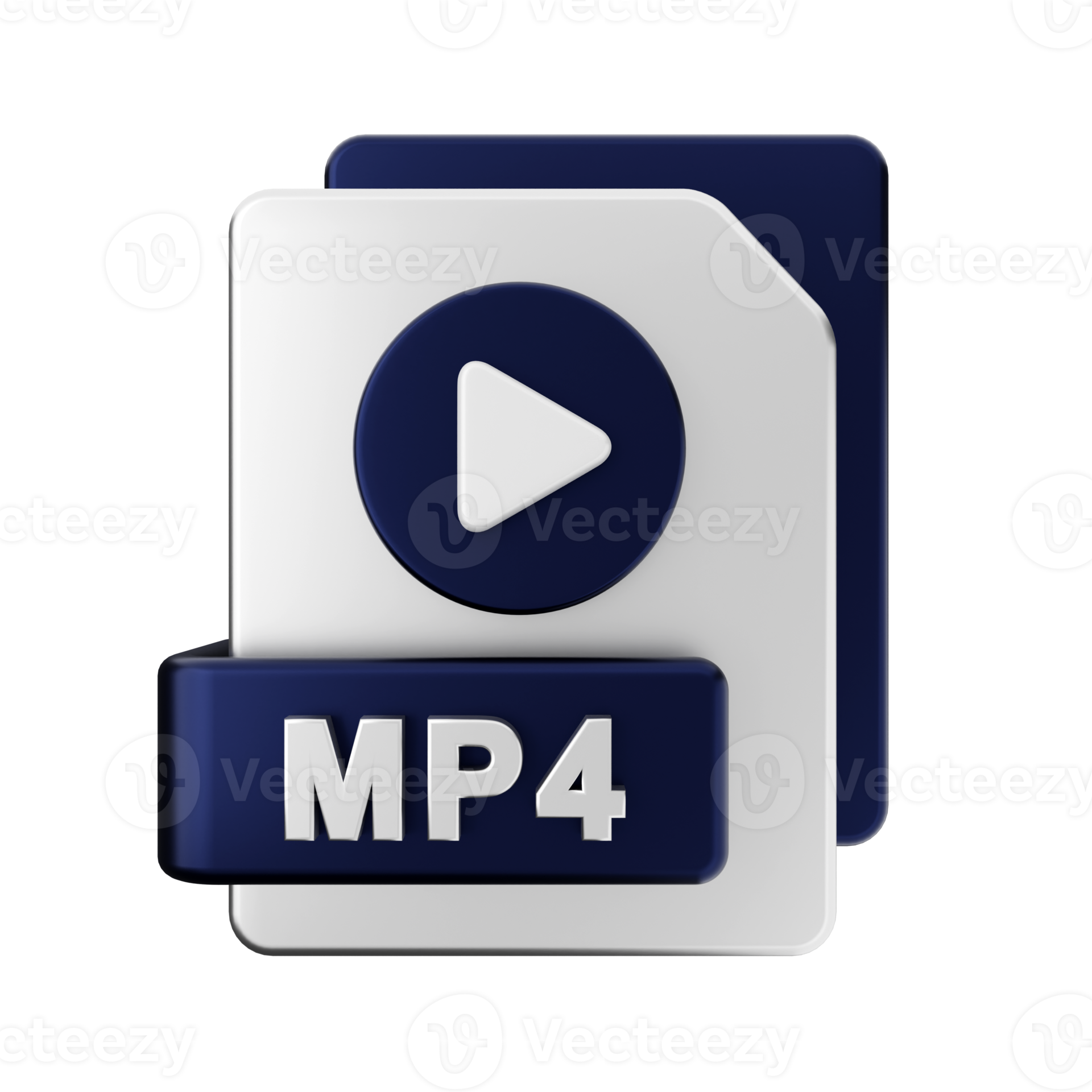 3d mp4 file icon illustration 22361829 PNG