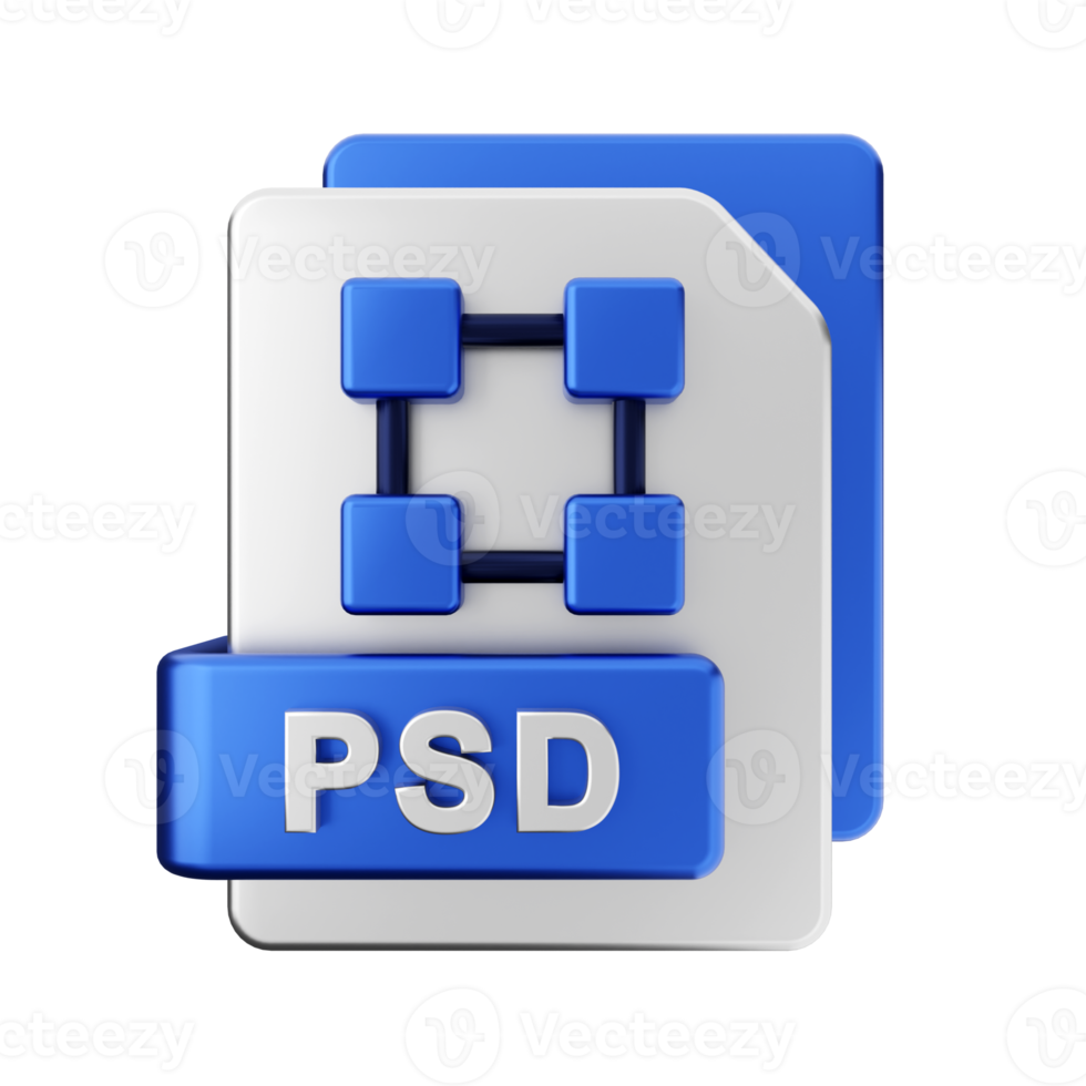 3d psd file icon illustration png