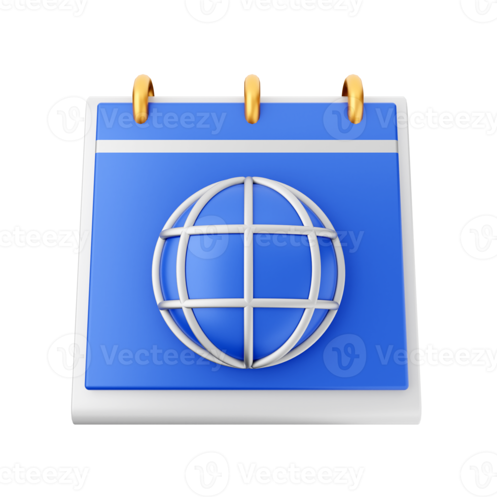 3d calendario evento Data giorno programma icona illustrazione png