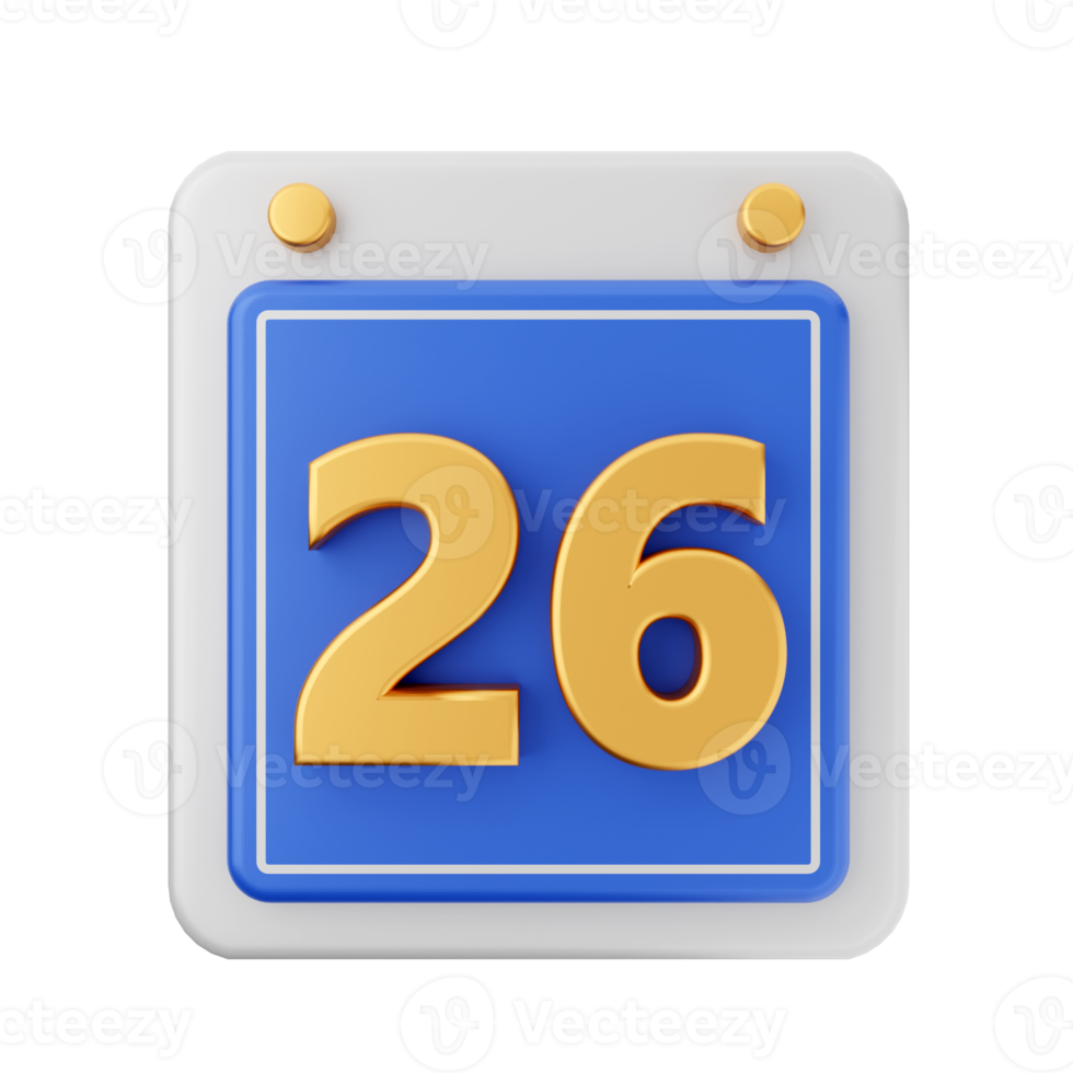 3d calendar icon illustration render png