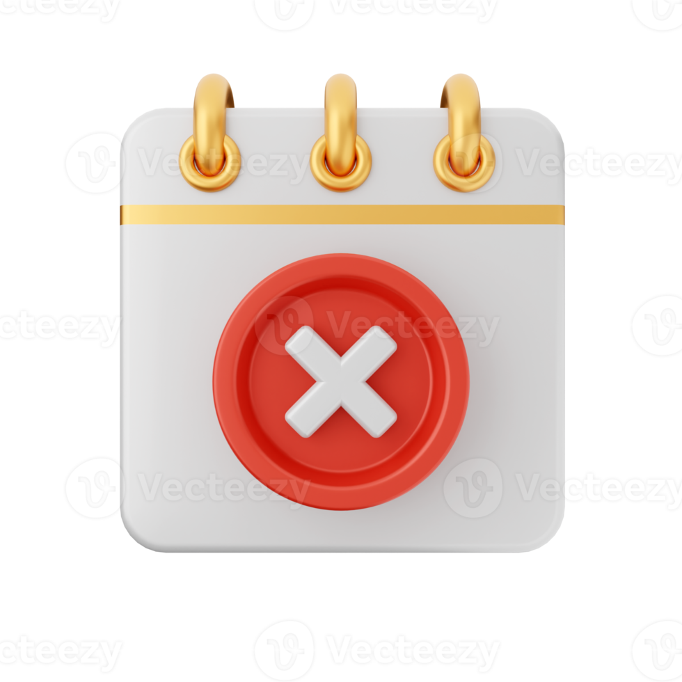 3d calendar icon illustration render png