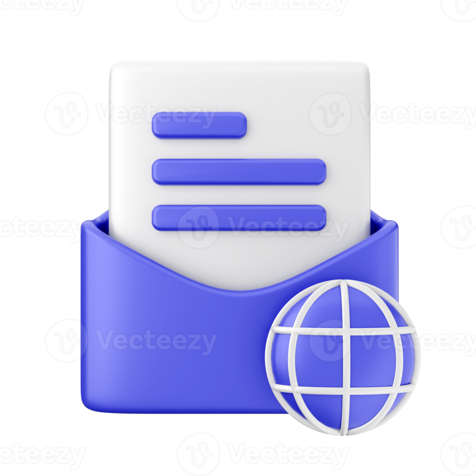 3d email courrier message enveloppe png