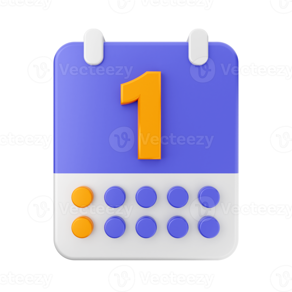 3d calendario icono ilustración png