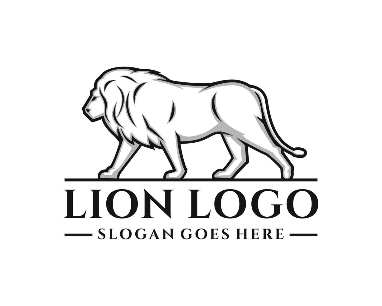 Lion logo design vector illustration