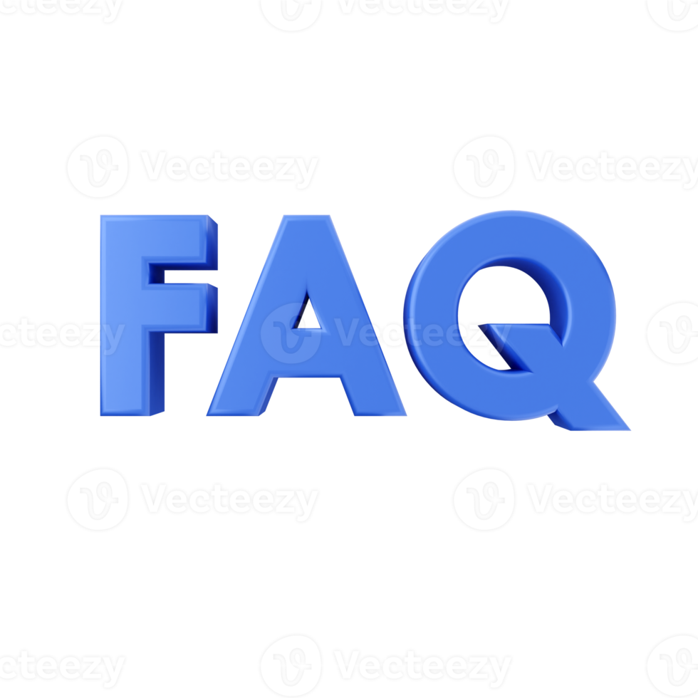 3d frequently asked questions icon illustration render png