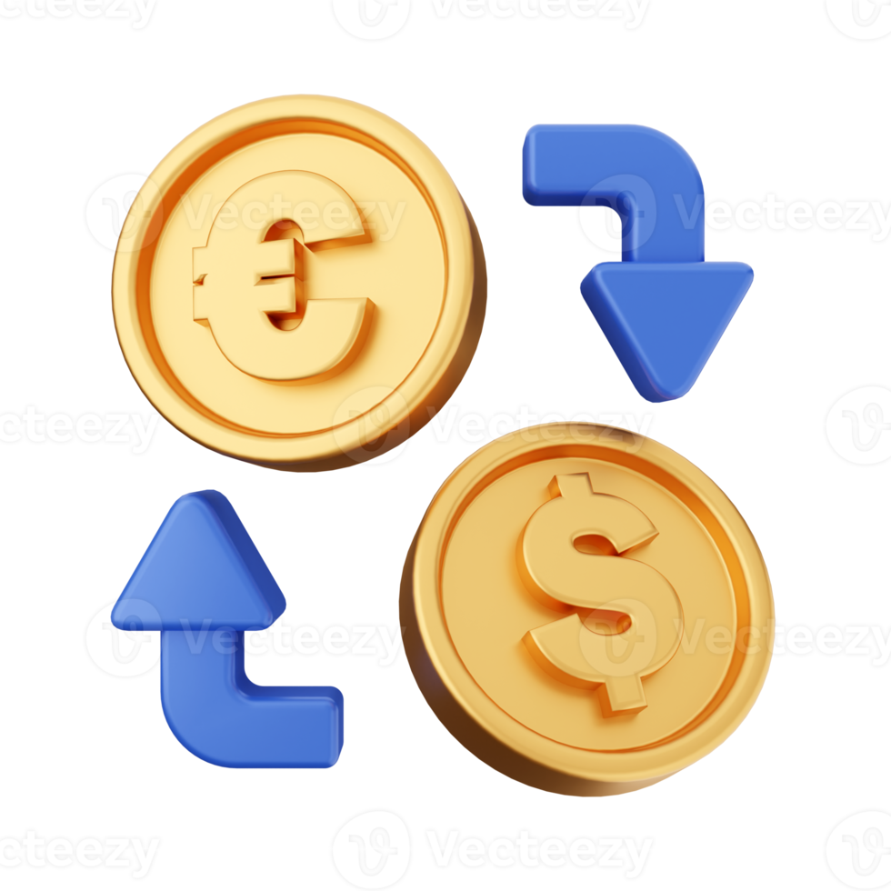 3d Geld Münze Dollar Symbol Illustration png