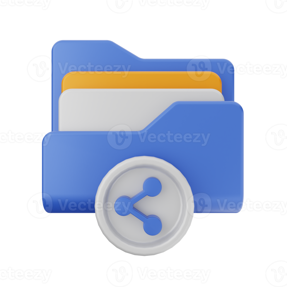 3d file folder icon illustration png