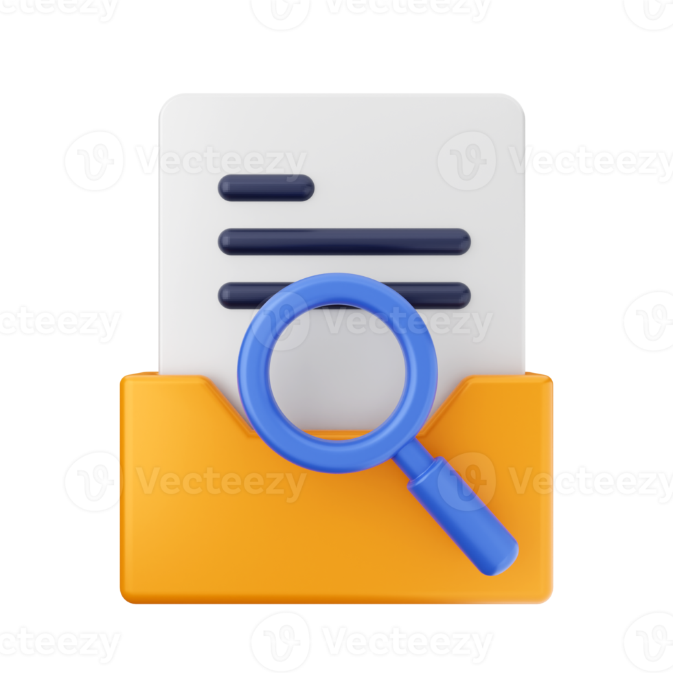 3d folder icon illustration render png