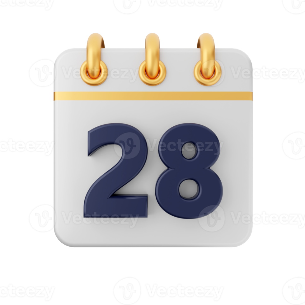 3d calendar icon illustration render png