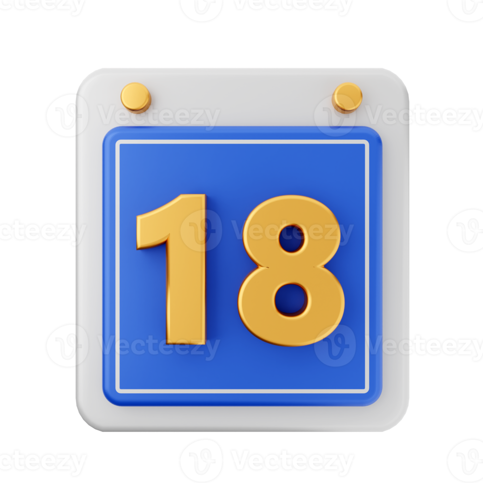 3d calendar icon illustration render png