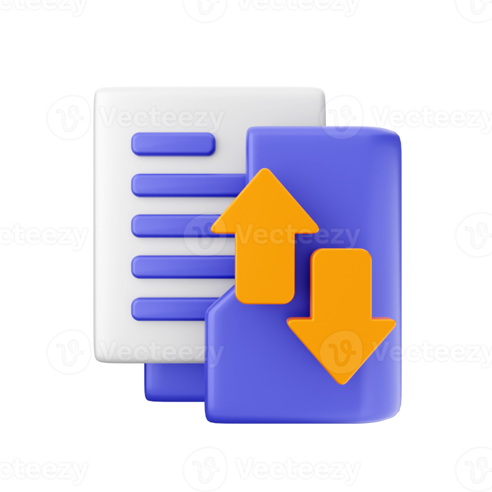 3d folder icon illustration png