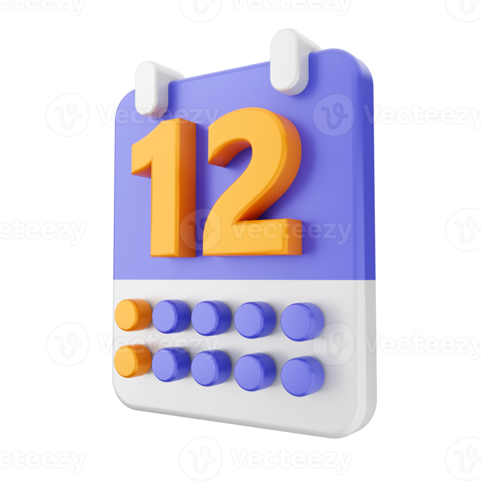 3d calendar icon illustration png