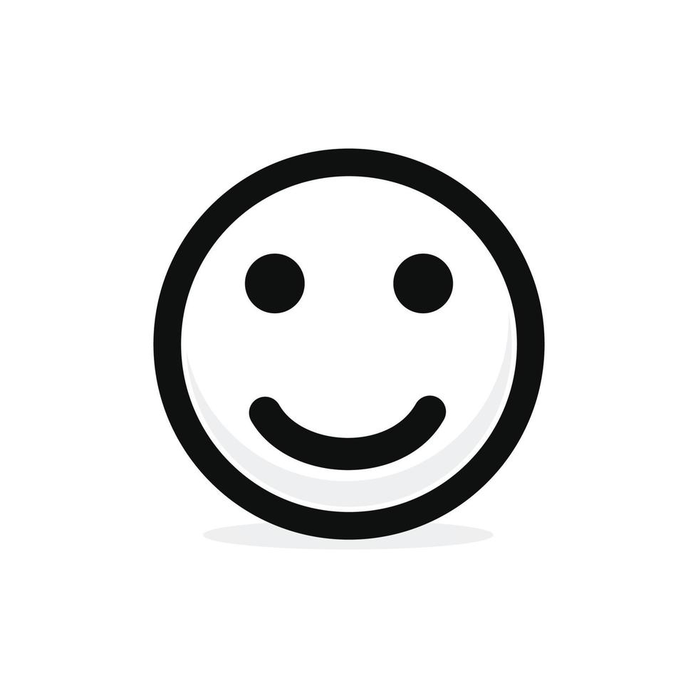 Smile face emoticon icon vector