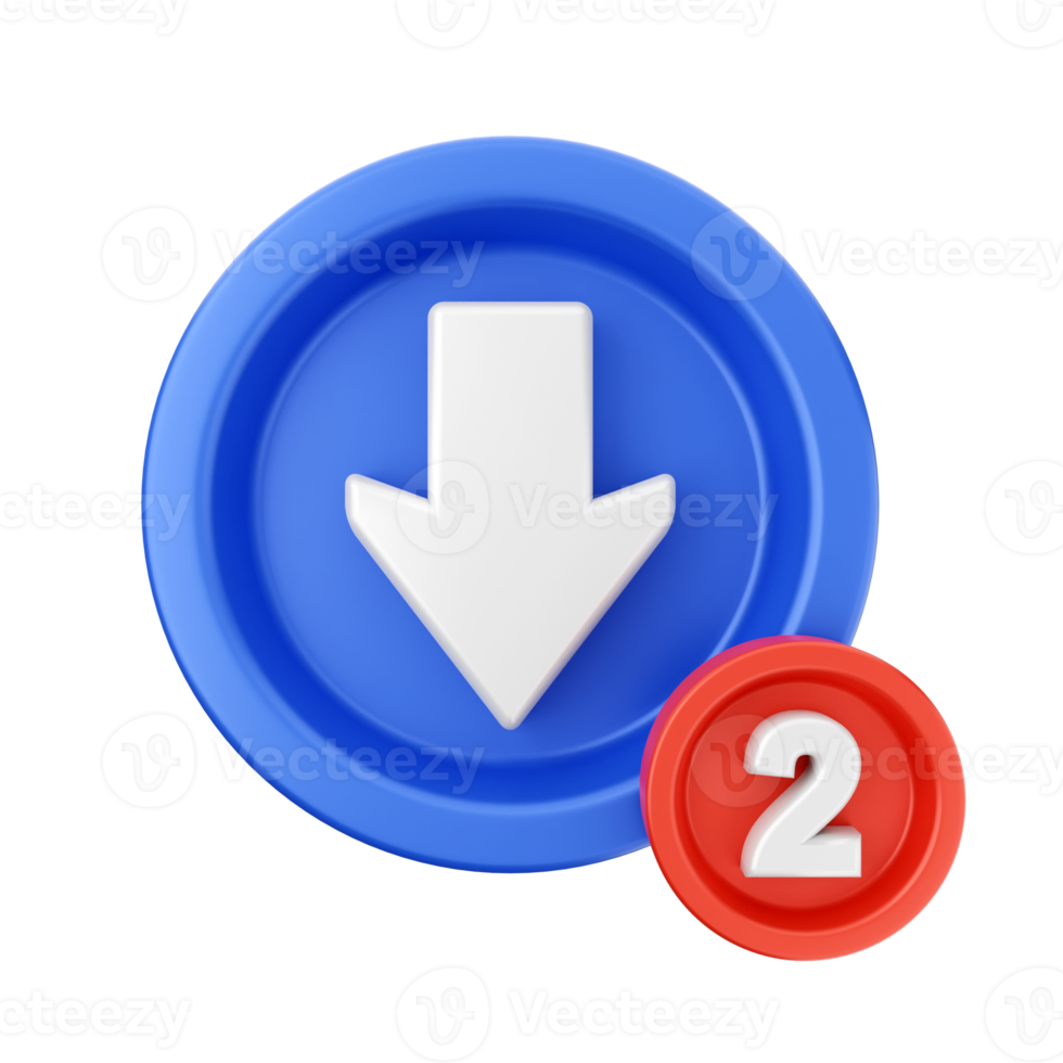 3d notification icon illustration png