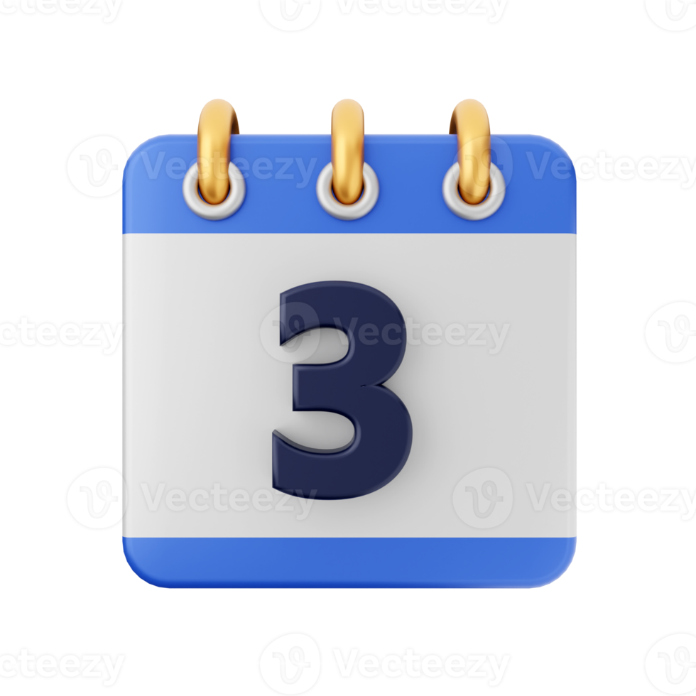 3d calendar icon illustration png