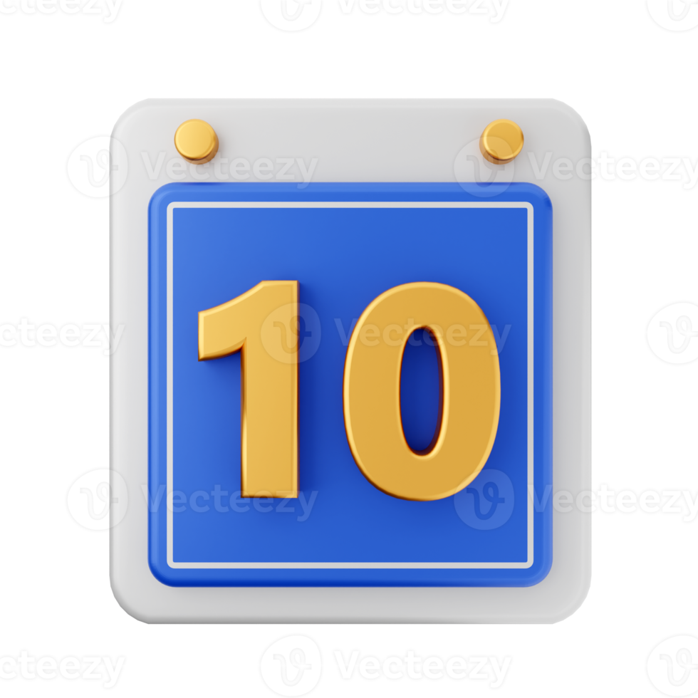 3d calendario icono ilustración hacer png