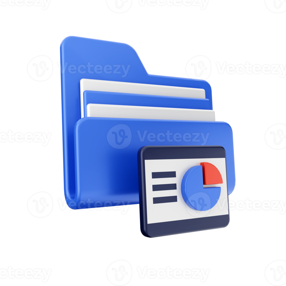 3d folder icon file illustration png