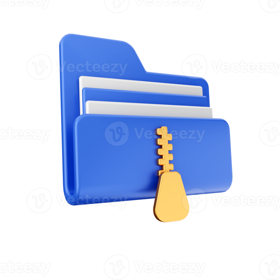 3d folder icon file illustration png