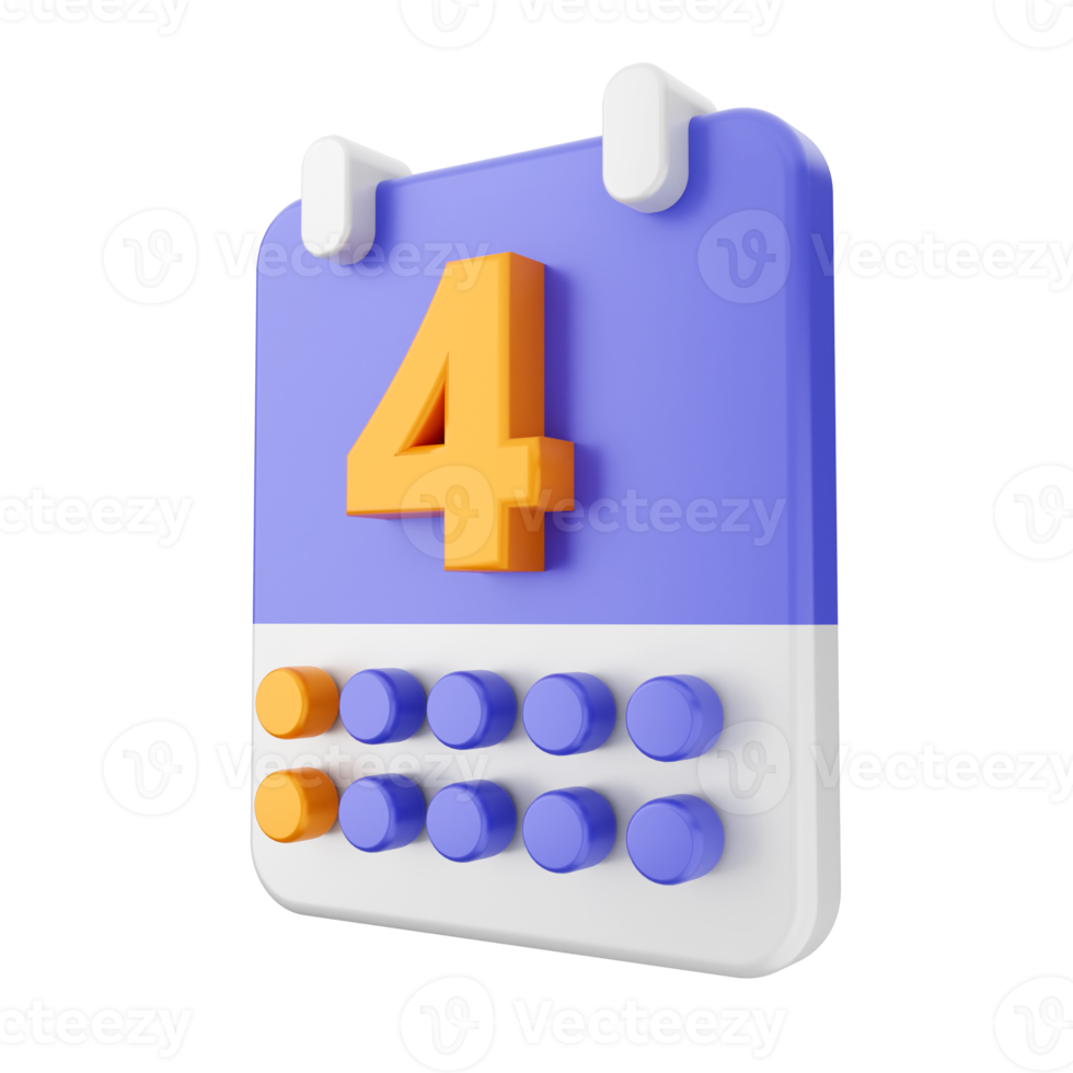 3d kalender icoon illustratie png