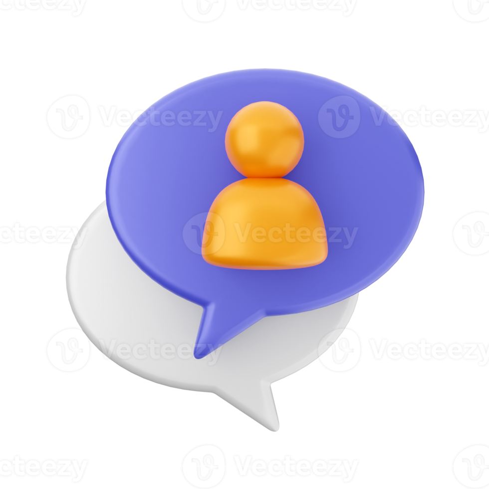 3d chat chatting icon png