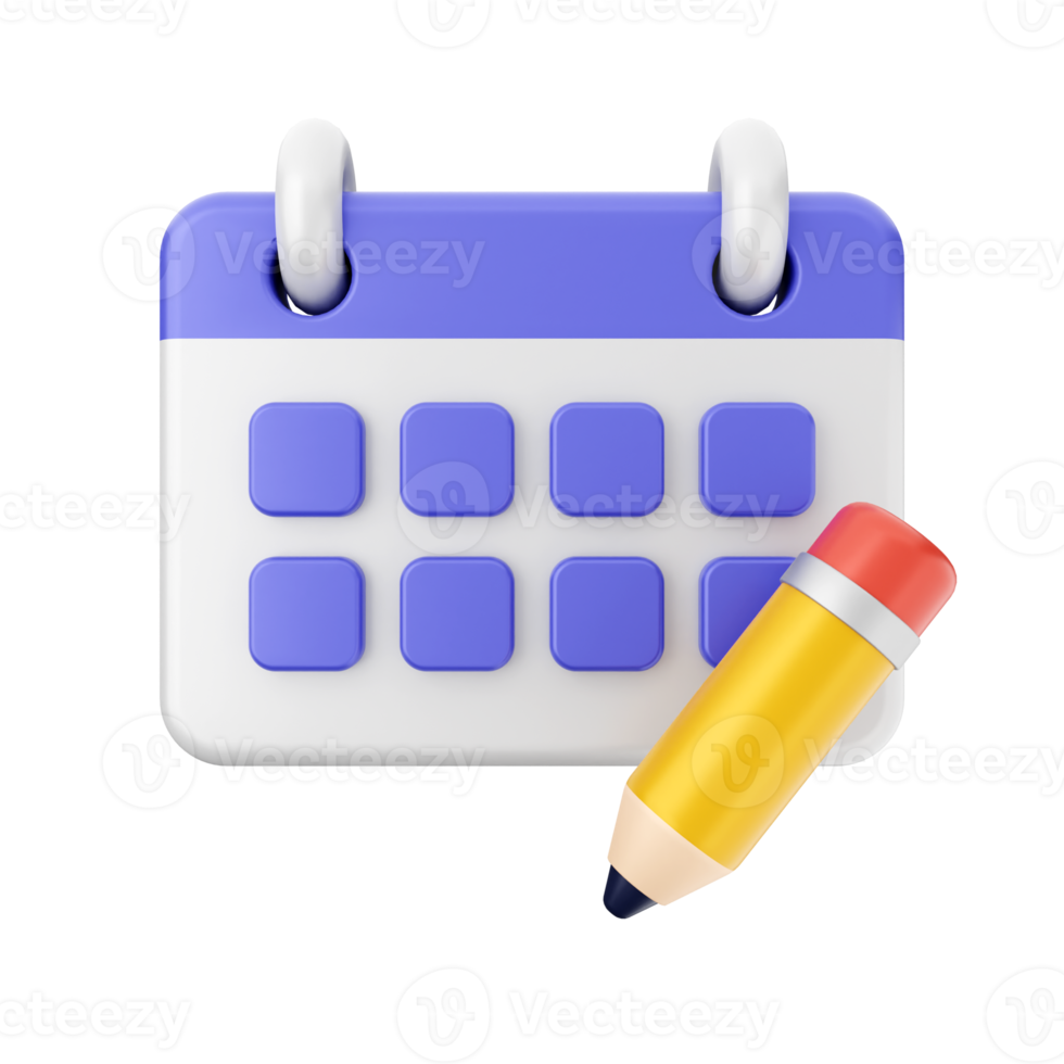 3d calendar icon illustration png