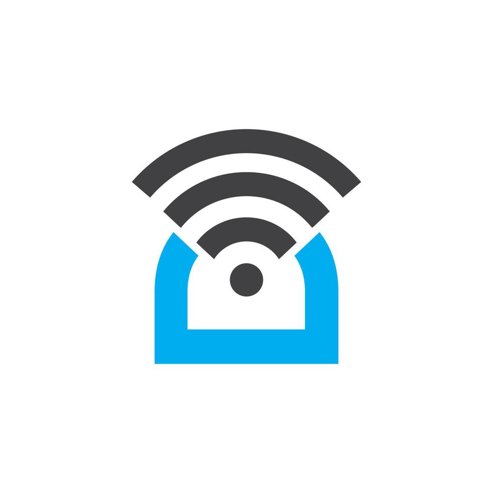 Wifi network logo template vector