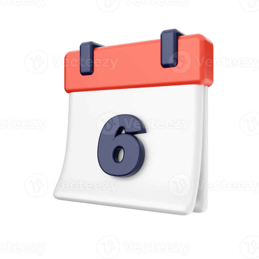 3d calendar icon illustration png