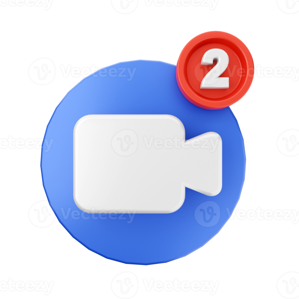 3d notification icon illustration png