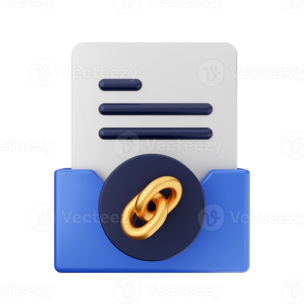 3d folder icon illustration render png