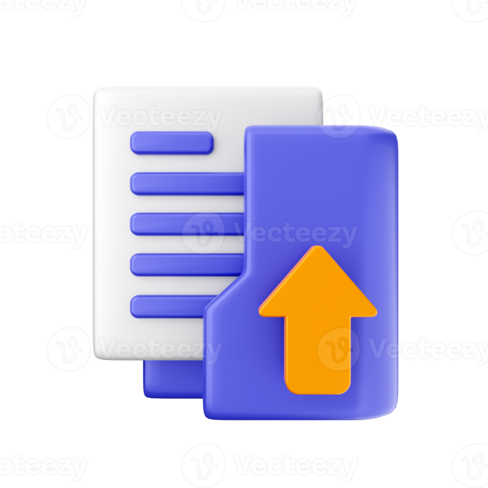 3d folder icon illustration png