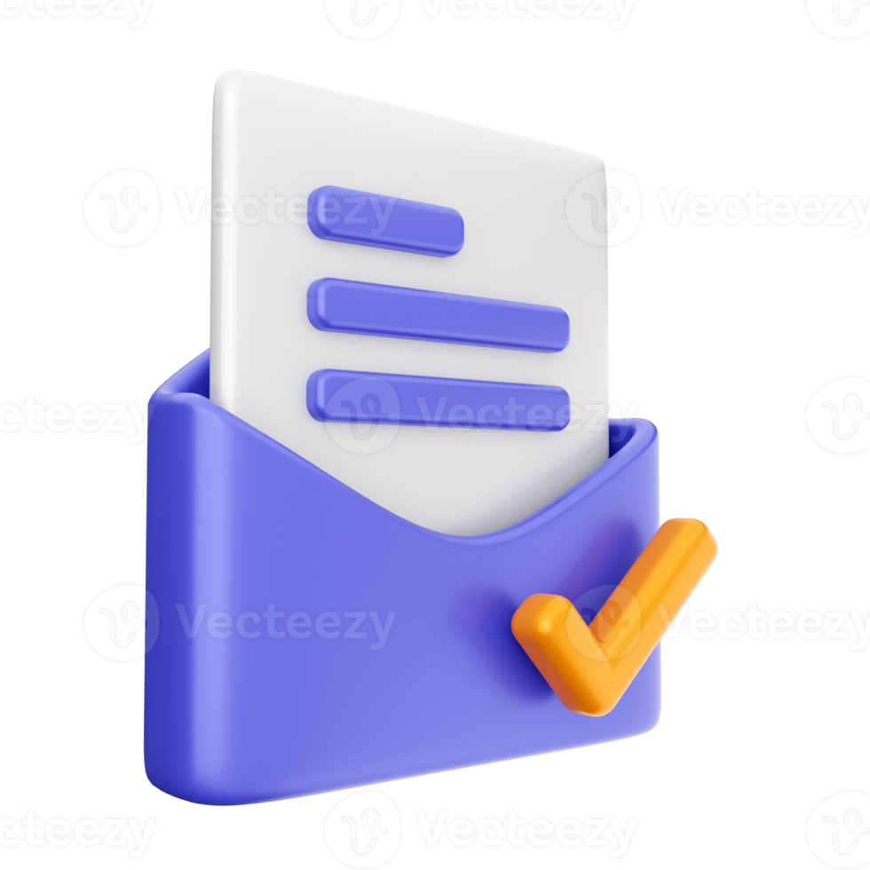 3d email mail message envelope png