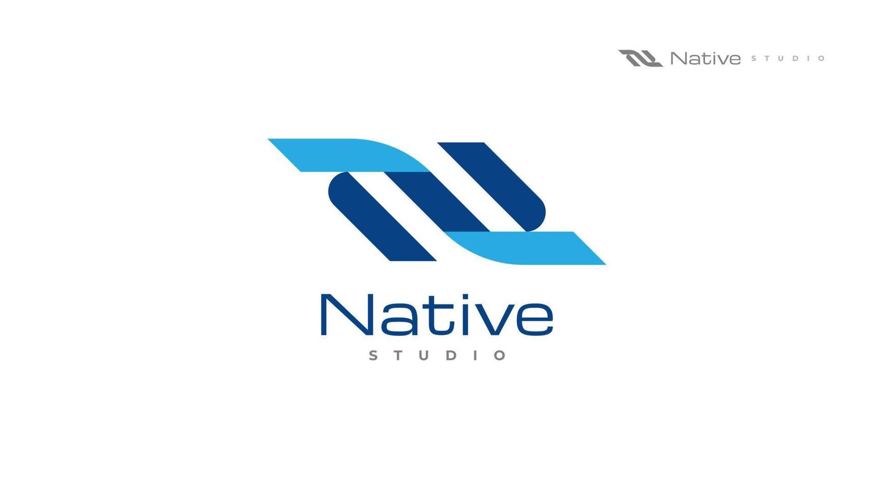 azul letra norte logo diseño con moderno y futurista concepto. adecuado para negocio y tecnología logo vector