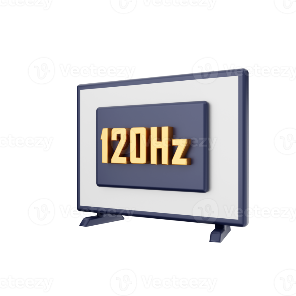 3d slim TV icoon illustratie png