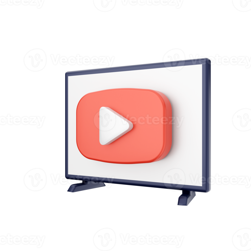 3d smart tv icon illustration png