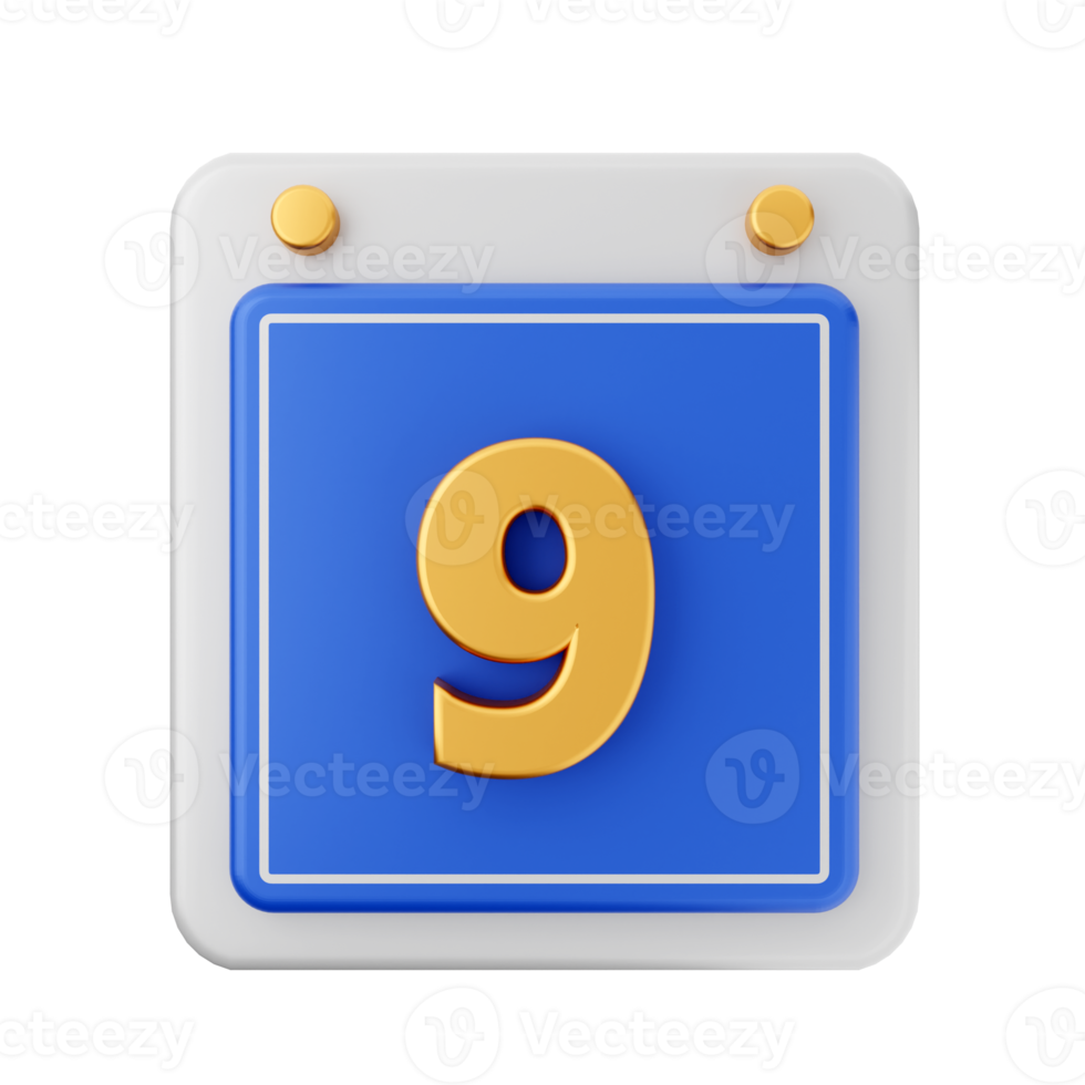 3d calendar icon illustration render png