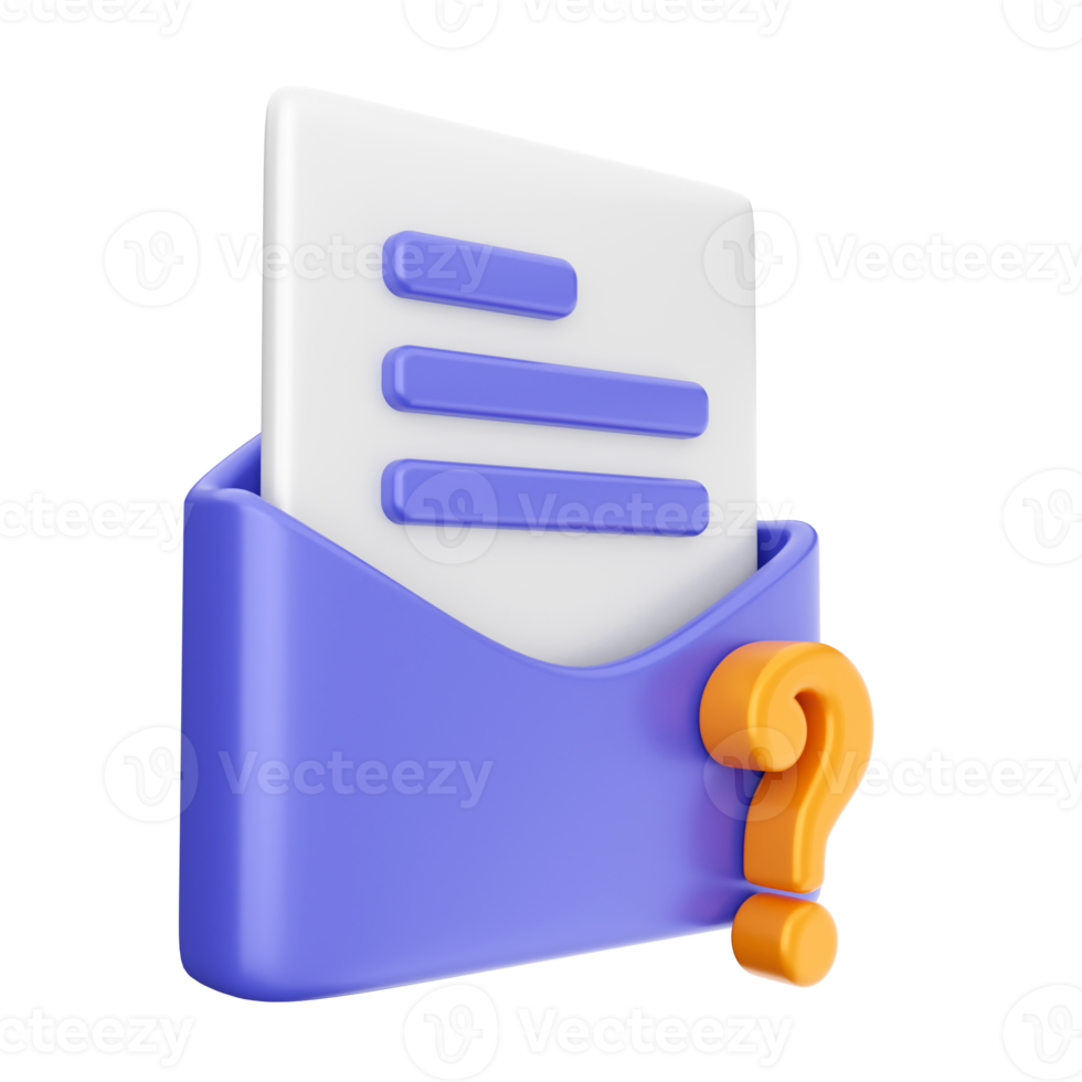 3d email mail message envelope png