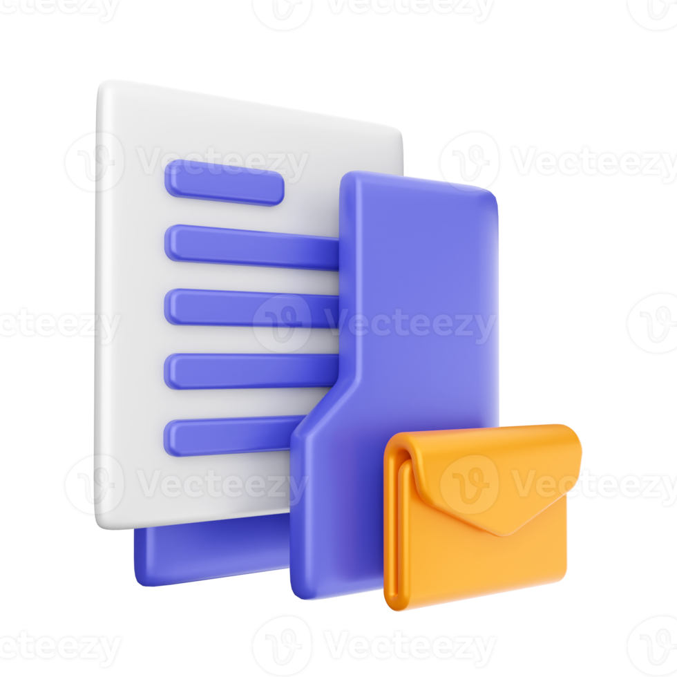 3d folder icon illustration png