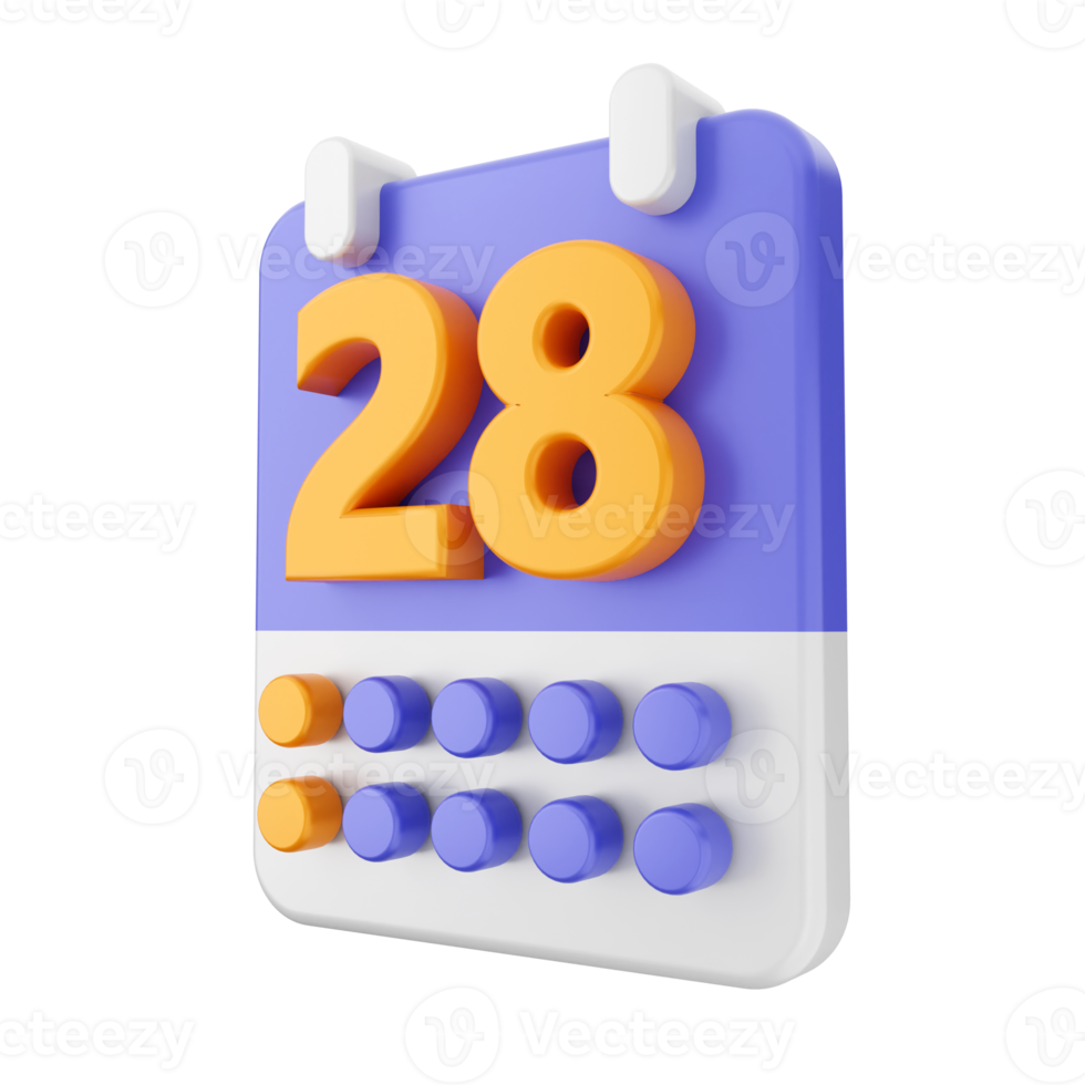 3d calendar icon illustration png