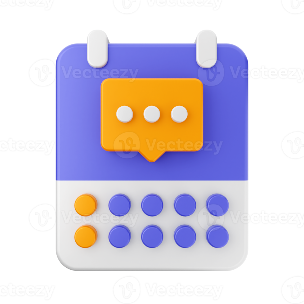 3d calendar icon illustration png