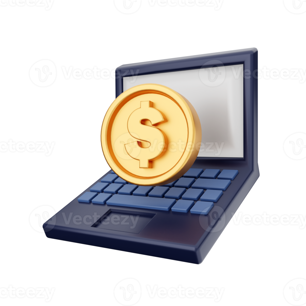 3d money coin dollar icon illustration png