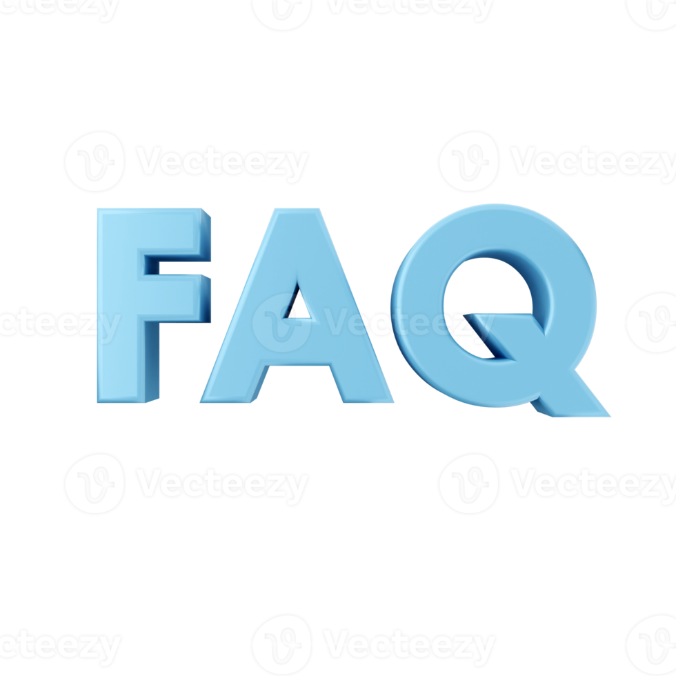 3d frequently asked questions icon illustration render png