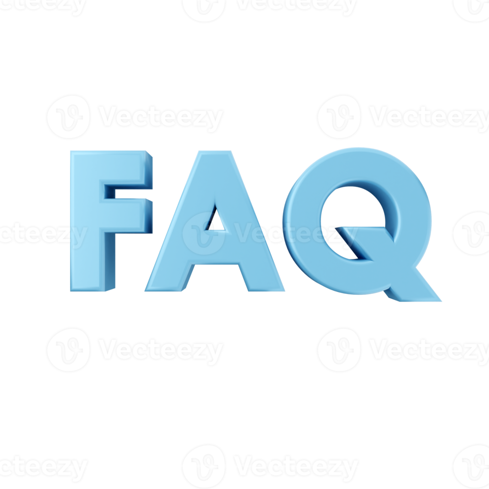 3d freqüentemente Perguntou questões ícone ilustração render png