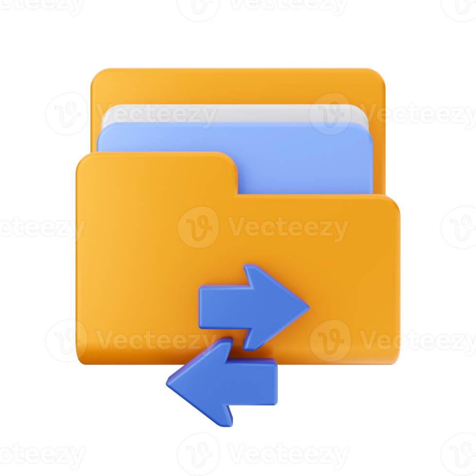 Illustrazione dell'icona del file della cartella 3d png